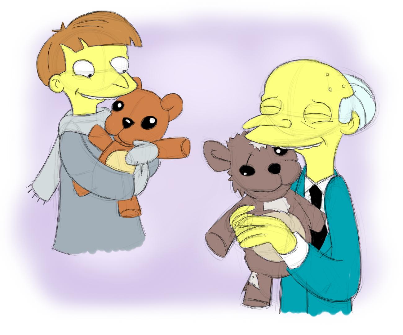 Mr. Burns drawing 5 (Burns' bear Bobo) JPEG