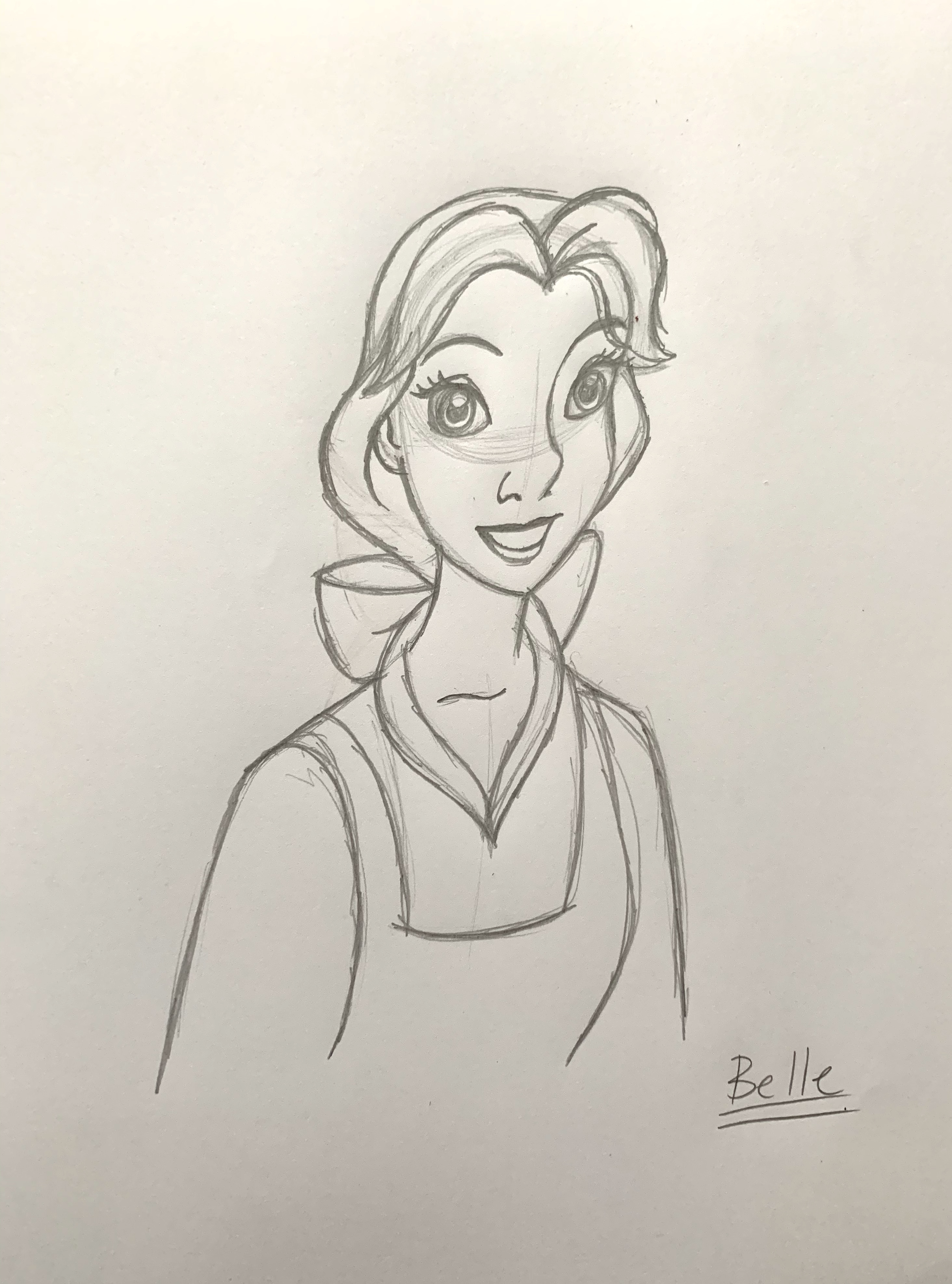 How to Draw Belle from Beauty And the Beast 